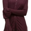 n:philanthropy N Philanthropy red burgundy ribbed button front Sia shirt size medium Photo 1