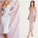 House Of CB NWT  'Ophelia' Crystal Cutout Midi Dress dusty pink balletcore Photo 2