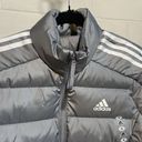 Adidas  Women’s ESSENTIALS 3-STRIPES LIGHT DOWN JACKET SMALL GREY PUFFER WINTER Photo 3