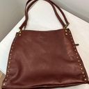 Krass&co American Leather . Lennox Studded Triple Entry Leather Satchel Photo 3