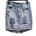 Vanilla Star Jeans Vanilla Star Distressed Highlow Jean Skirt Size 8 Photo 3