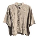 Everlane  The Tencel Button Down Square Short Sleeve Top Light Brown Size Small Photo 6