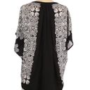 Carmen Marc Valvo Black & White Floral Blouse Photo 1