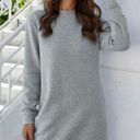 SheIn Gray Heather Knit Sweatshirt Dress Photo 3