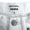 Reformation  Jesse Relaxed Jean Shorts in Vintage White Frayed Hem Size 24 Photo 5