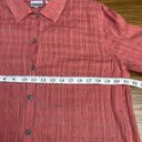 Chico's Vintage  Size‎ 1 (M) Open Knit Linen Button Down Shirt Long Sleeve Pink Photo 9