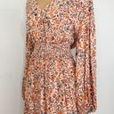 Old Navy Waist-Defined Puff-Sleeve Floral Smocked Midi Dress Photo 5