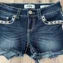 Daytrip  Buckle Virgo Cut Off Dark Wash Denim Shorts | Embellished | 27 Photo 2