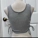 Live to be spoiled Grey tank crop/ scrunch top size M Photo 2