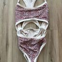 Aerie  XL Floral Red Blue White One Piece Swim Suit Photo 0