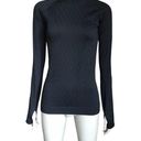 Lululemon  Black Textured Hooded Long Sleeve Top Photo 1