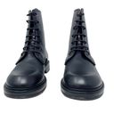 Max Mara  Beth Ankle Zip Black Leather Combat Boots size 7.5 Photo 1