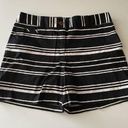 Anne Klein  Black and Ivory Stripped Shorts size 4 Photo 0