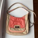 Coach  KRISTIN SPECTATOR LEATHER HOBO BAG PURSE-F22509 CORAL TAN POCKETS Photo 2