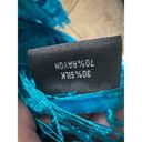 Paris Montana Vintage Salvage Duster Turquoise Blue Burnout Velvet Fringe Silk Size undefined Photo 6