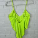 Good American  Always Sunny One Piece Ribbed Swimsuit in Electric Lime/Yellow Photo 10