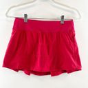 Lululemon  Pace Rival Tennis Golf Active Skirt Skort Mini Red Scarlet 4 Photo 3