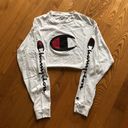 Champion Logo Long Sleeve Crop Top Photo 0