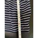 Isabel Maternity  Navy Blue White Striped T-Shirt Midi Dress Women's Size Large L Photo 6