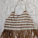 American Vintage Vintage Contempo Casuals Crochet Halter Top Small Photo 0