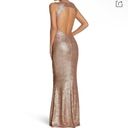 Dress the Population  Karina Plunge wedding formal sequin Mermaid Gown Sz large Photo 1