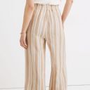 Madewell  Smocked Huston Pull-On Crop Pants in Stripe Size S Photo 1