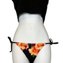 ONIA  Black Tropical Floral Sting Bikini Bottom SIZE XS Kate Triangle Cheeky NEW Photo 5