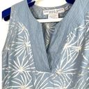 Gretchen Scott  Size XS Blue Silver Starburst Print Sleeveless Shift Dress Pocket Photo 3