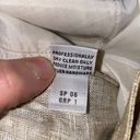 St. John  Sport Fashion Fit Linen Tan Trousers GUC Sz 8 Women’s Wide Leg Photo 7