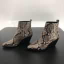 Treasure & Bond  Natalie Wedge Ankle Booties Boots Snakeskin Photo 3