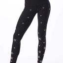 SoulCycle  Black Silver Studded Star High Rise Workout Athletic Leggings M Photo 0