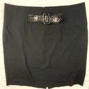 Lane Bryant  black faux croc belt professional straight skirt back slit Size 24 Photo 0