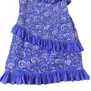 Tracy Reese Frock! By  Purple Silk Dress Fun Print w/ Ruffle Size 4 Women's Photo 3