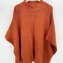 Universal Threads Universal Thread Sweater Women ONE SIZE OSFM Burnt Orange Knit Poncho Pullover Photo 7