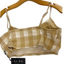 Justify J. For  Plaid Beige and White Bralette NWT Women XL Young Contemporary Photo 6