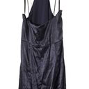 After Six  Halter Midi Dress With Draped Tulip Skirt in Midnight Size 14 NWT Photo 5