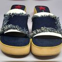 Vintage Blue Bakers  Denim Platform Wedges Size 9M Photo 1