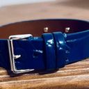 Ralph Lauren NWOT  Crocodile Texture Blue Cuff Bracelet Photo 2