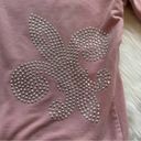 BCBGMAXAZRIA  Blush Pink Rhinestone Studded Collared Zip up Size Medium Photo 6