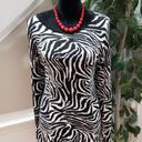 Est. 1946  Womens Black Animal Print Cotton Round Neck Long Sleeve Sweater Large Photo 10