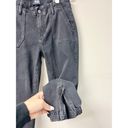 Paige  Mayslie Mid-Rise Denim Ankle Zip Jogger Jeans Gray Women's Size 27 Photo 4