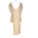 Tularosa  Renee Midi Dress in Sandstone with Shimmer Size S Photo 4