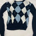 John Galt Geometric Sweater knit trendy blue Pacsun Photo 1