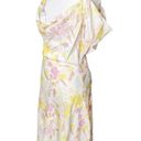 Ted Baker  Camily Cowl Front Satin Mini Dress Floral Cold Shoulder Size US 14 Photo 5