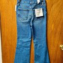 Good American NEW  Good Legs Flare Twisted Slit Denim Jeans Blue Indigo 4 27 NWT Photo 13