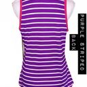 LuLaRoe  Tank Top Pink Purple & White Multi Stripe Print Women’s US Size Medium Photo 4