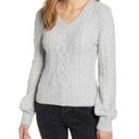 Rachel Parcell  Sequin Puff Sleeve Sweater Pullover Photo 0