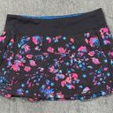 Lululemon  Black Pace Rival Mid Rise Tennis Skirt Dandy Digie Multi Black Size 6 Photo 0