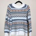 Treasure & Bond NWT  Wool Blend Crew Neck Sweater in Ivory Fair Isle Photo 2