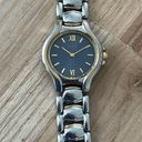 Seiko  Vintage Ladies Watch Blue Dial Two-Tone Bracelet
Gold-Tone Markers Hands Photo 3